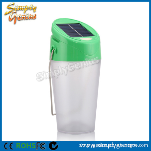 (hot)multi-functional portable bottle shape solar led camping lantern